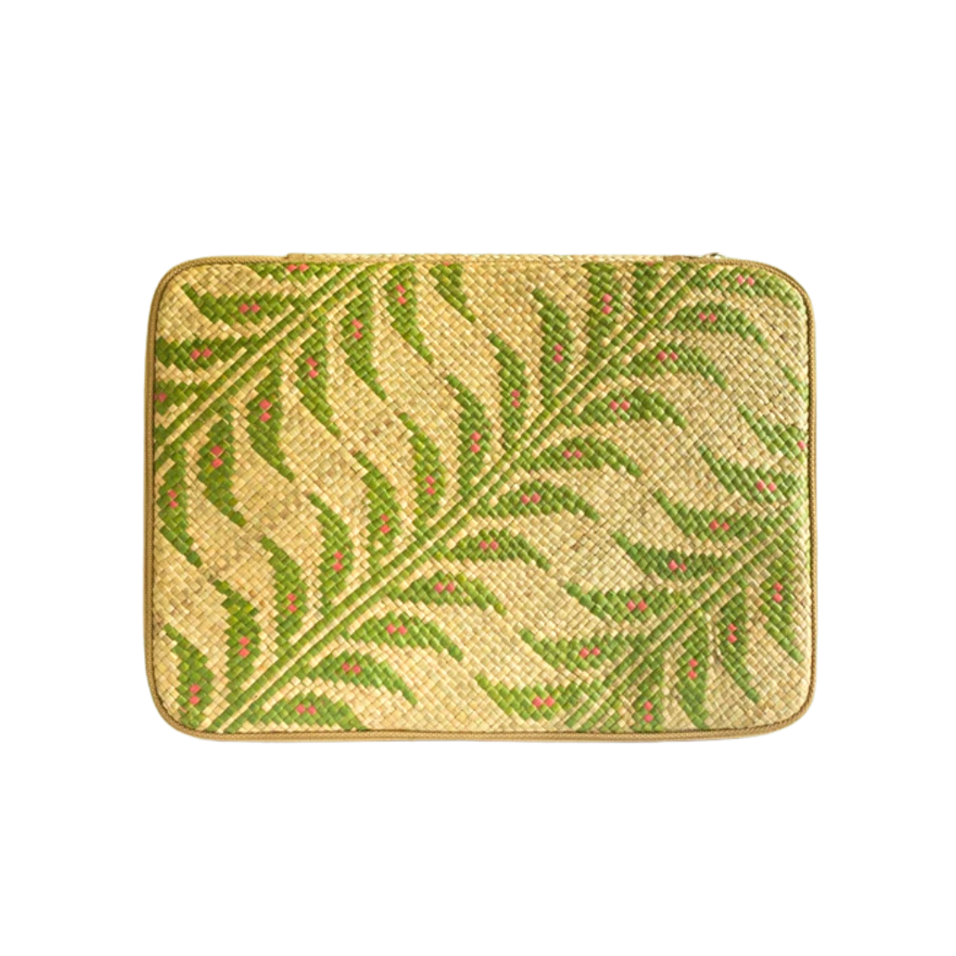 Woven Abre Tikog Grass Laptop Sleeve in Dahon-Dahon