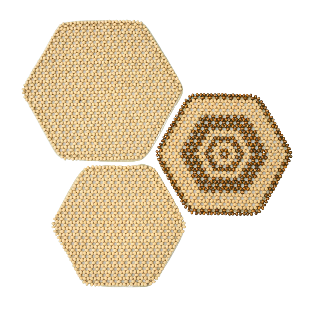 HABI Footwear and Lifestyle Beaded Trivet Set