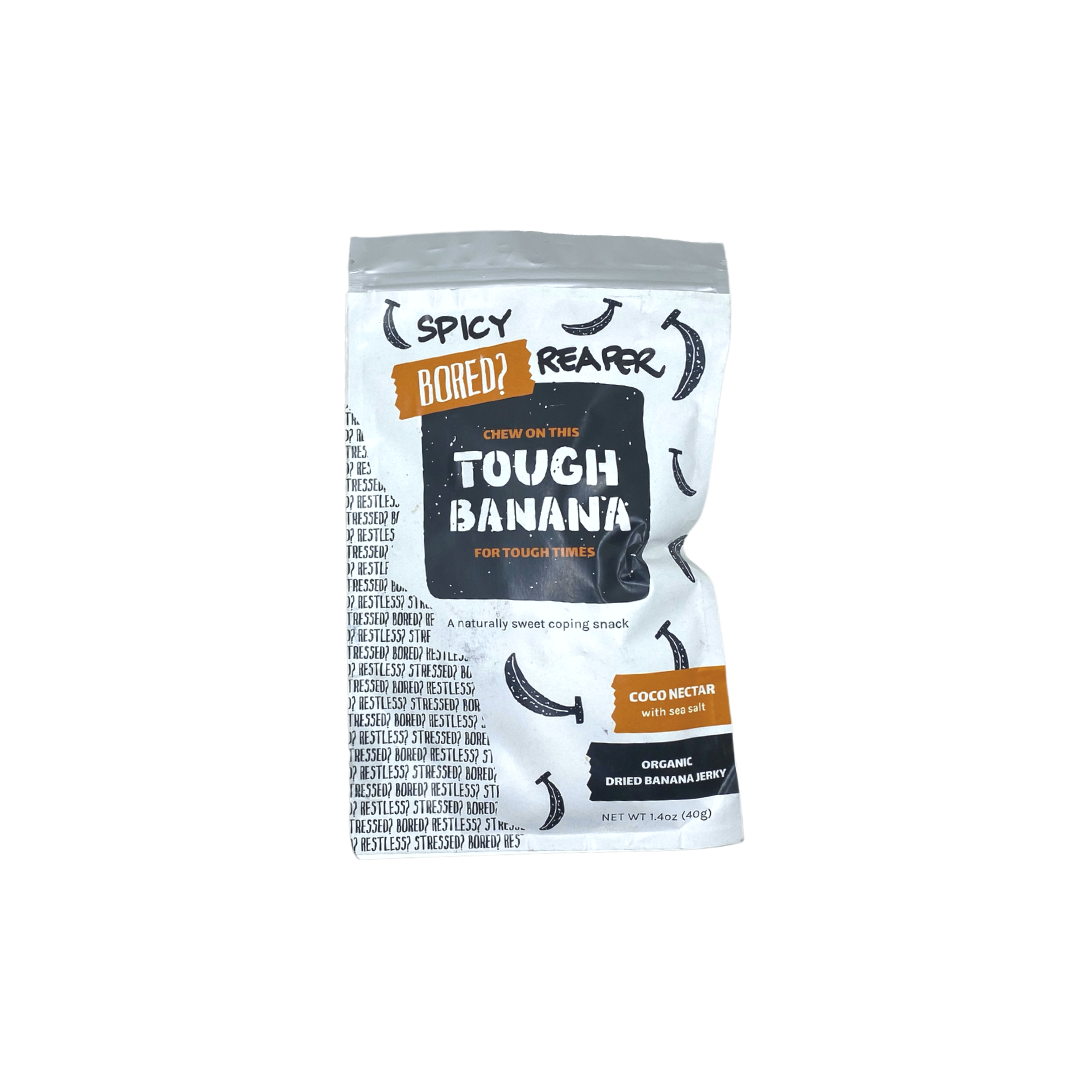 Tough Banana Organic Dried Banana Jerky Coco Nectar Spicy Reaper Flavor