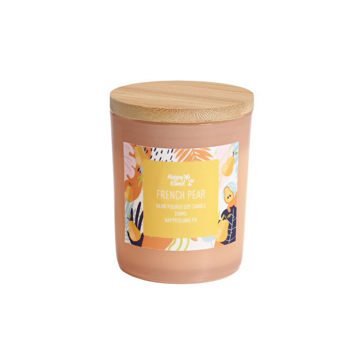 Happy Island Hand-Poured Soy Candle in French Pear