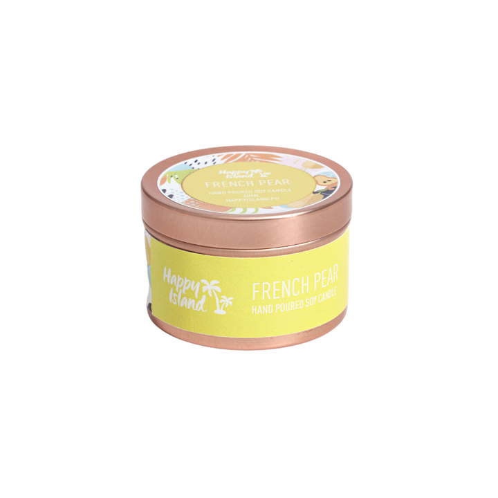 Happy Island Hand-Poured Soy Candle in French Pear