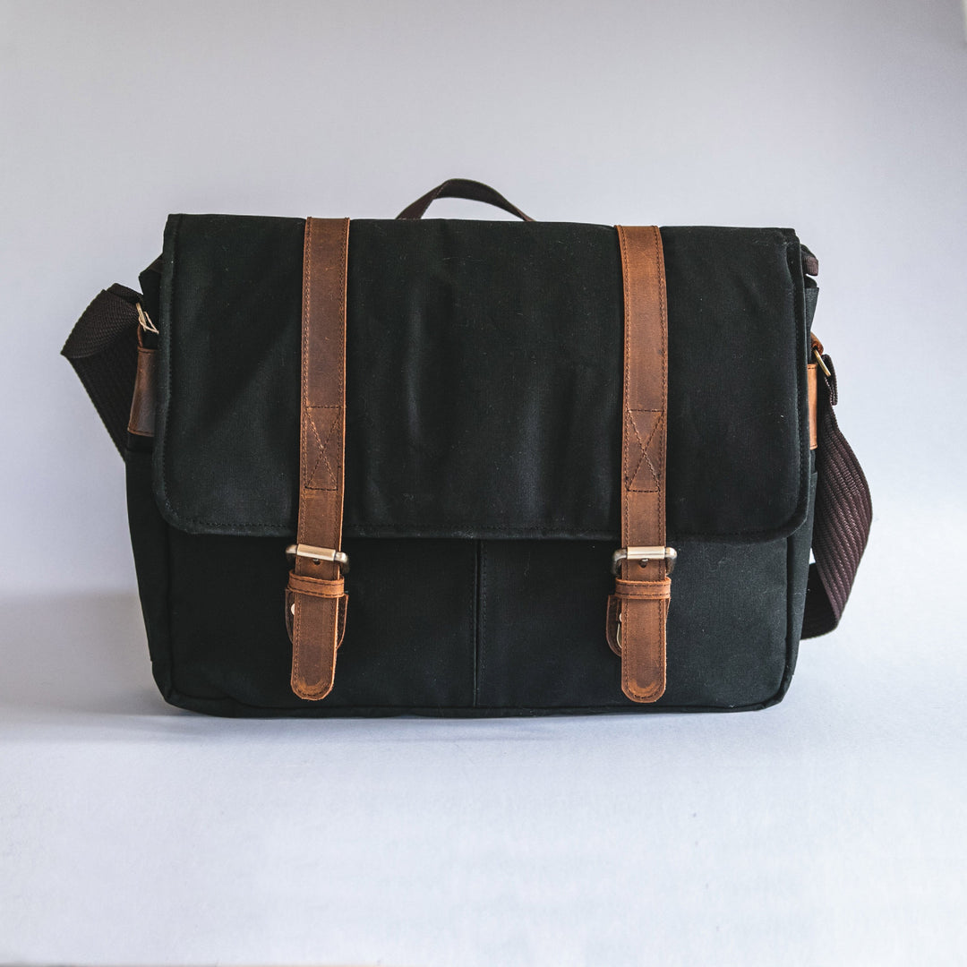 City Waxed Canvas Messenger Bag - Roots Collective PH