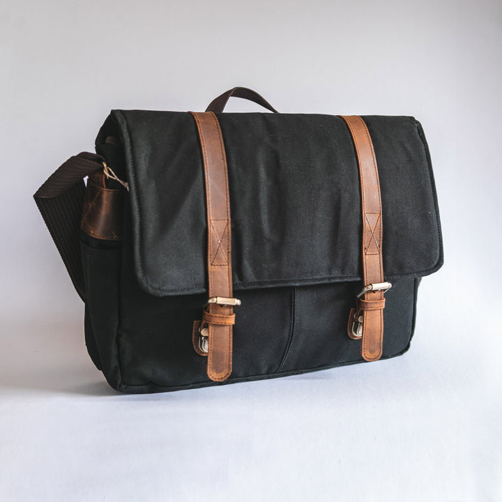 City Waxed Canvas Messenger Bag - Roots Collective PH