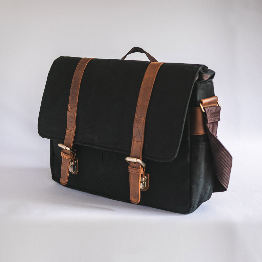 City Waxed Canvas Messenger Bag - Roots Collective PH