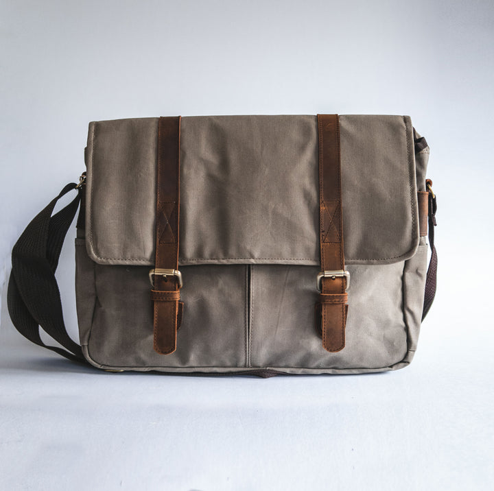 City Waxed Canvas Messenger Bag - Roots Collective PH