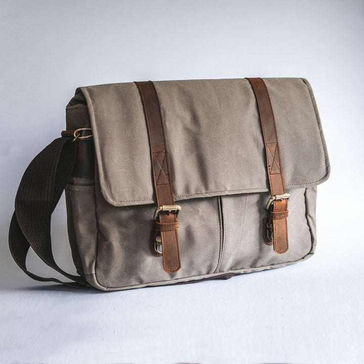 City Waxed Canvas Messenger Bag - Roots Collective PH