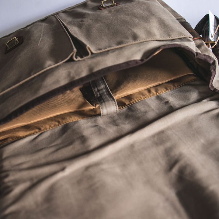 City Waxed Canvas Messenger Bag - Roots Collective PH