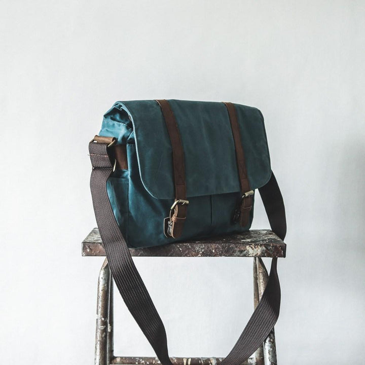 City Waxed Canvas Messenger Bag - Roots Collective PH