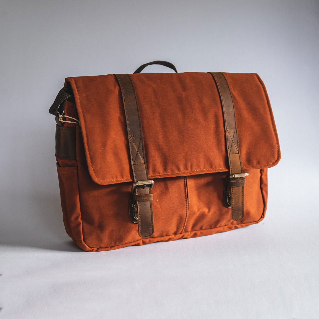 City Waxed Canvas Messenger Bag - Roots Collective PH