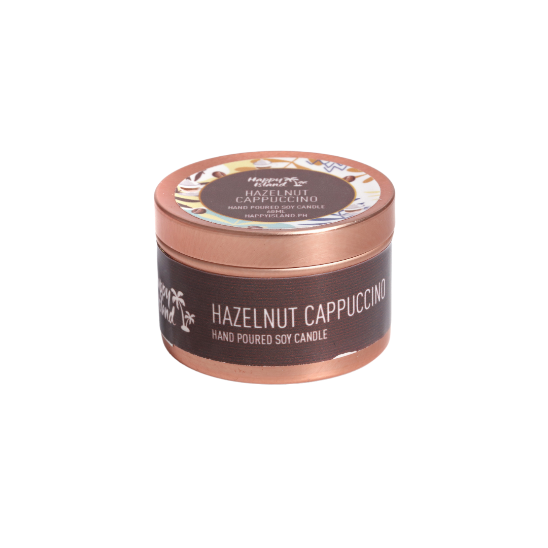 Happy Island Hand-Poured Soy Candle in Hazelnut Cappuccino