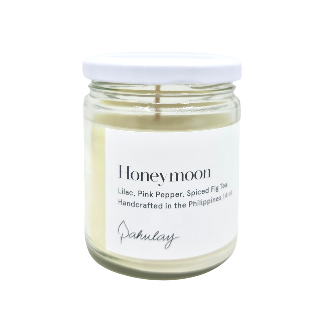 Pahulay Handcrafted Soy Palm Wax Candle in Honeymoon