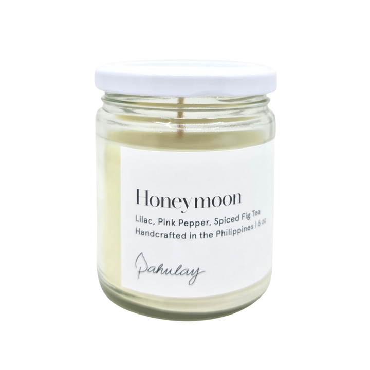 Pahulay Handcrafted Soy Palm Wax Candle in Honeymoon