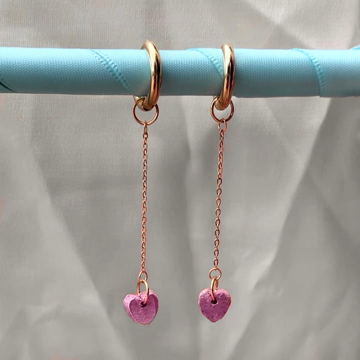 Hirayas Cupid's Drop Hearts Earrings
