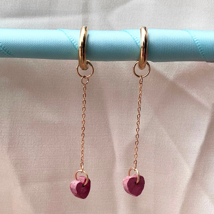 Hirayas Cupid's Drop Hearts Earrings