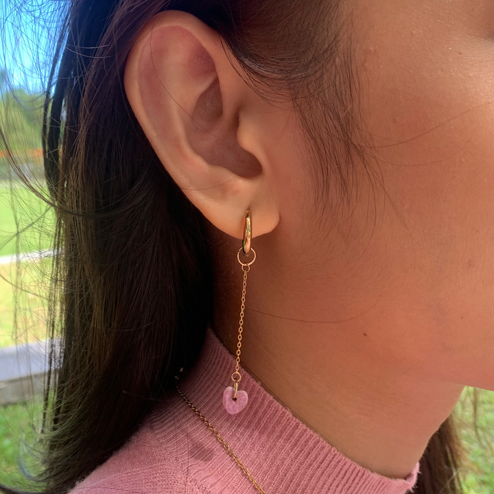 Hirayas Cupid's Drop Hearts Earrings