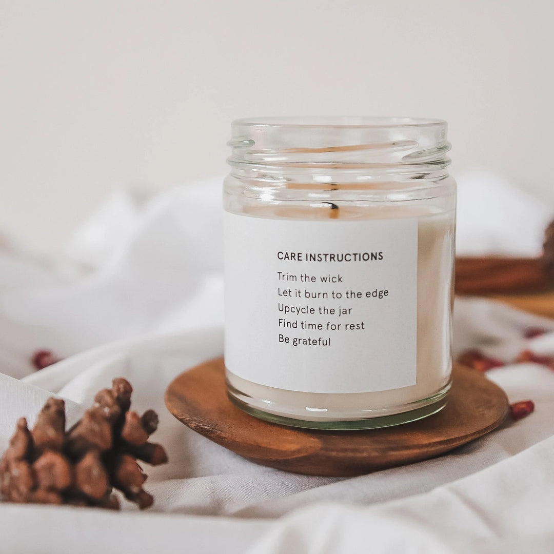 Pahulay Handcrafted Soy Palm Wax Candle in Honeymoon