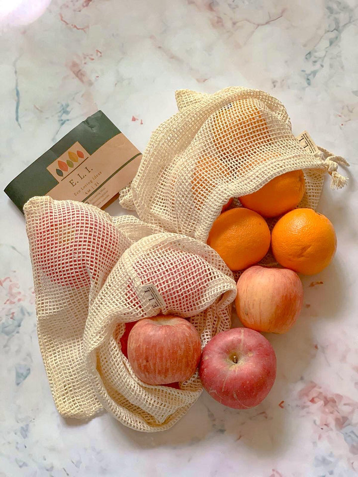 Eco-Loving Ideas Cotton Mesh Produce Bags