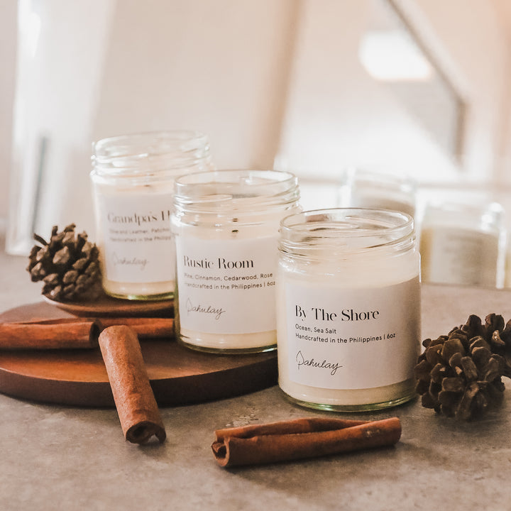 Pahulay Handcrafted Soy Palm Wax Candle in Honeymoon