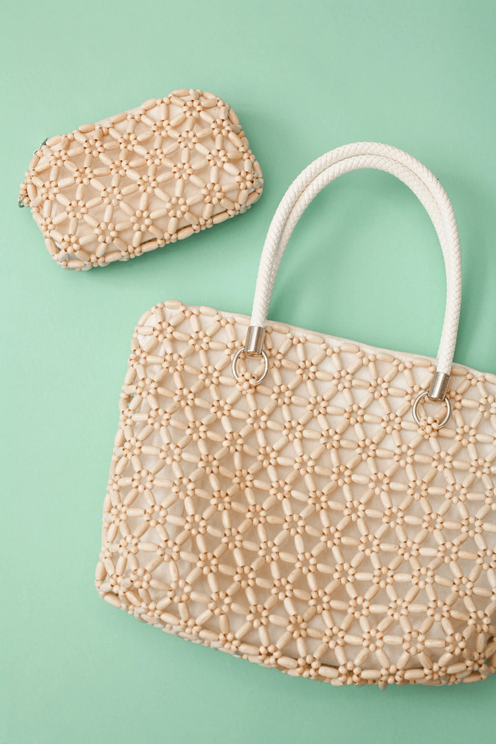 HABI Footwear and Lifestyle Pia Beaded Tote Bag