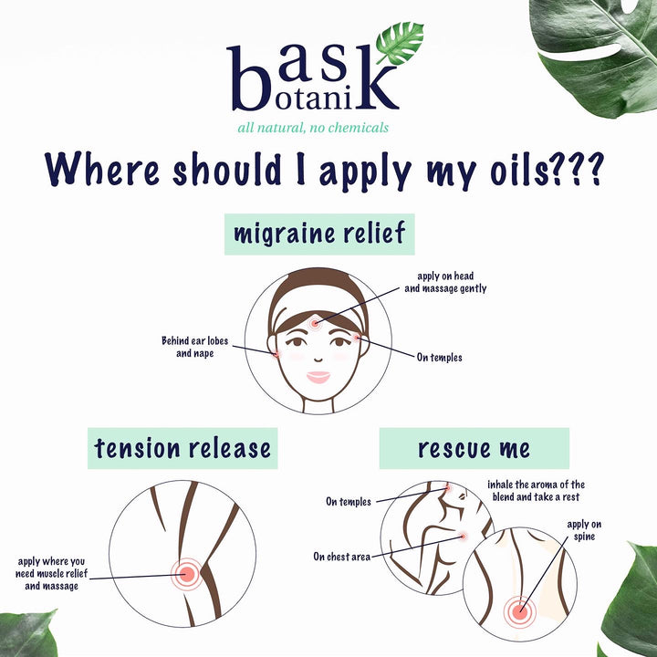 Bask Botanik Tension Release Essential Oil Blend