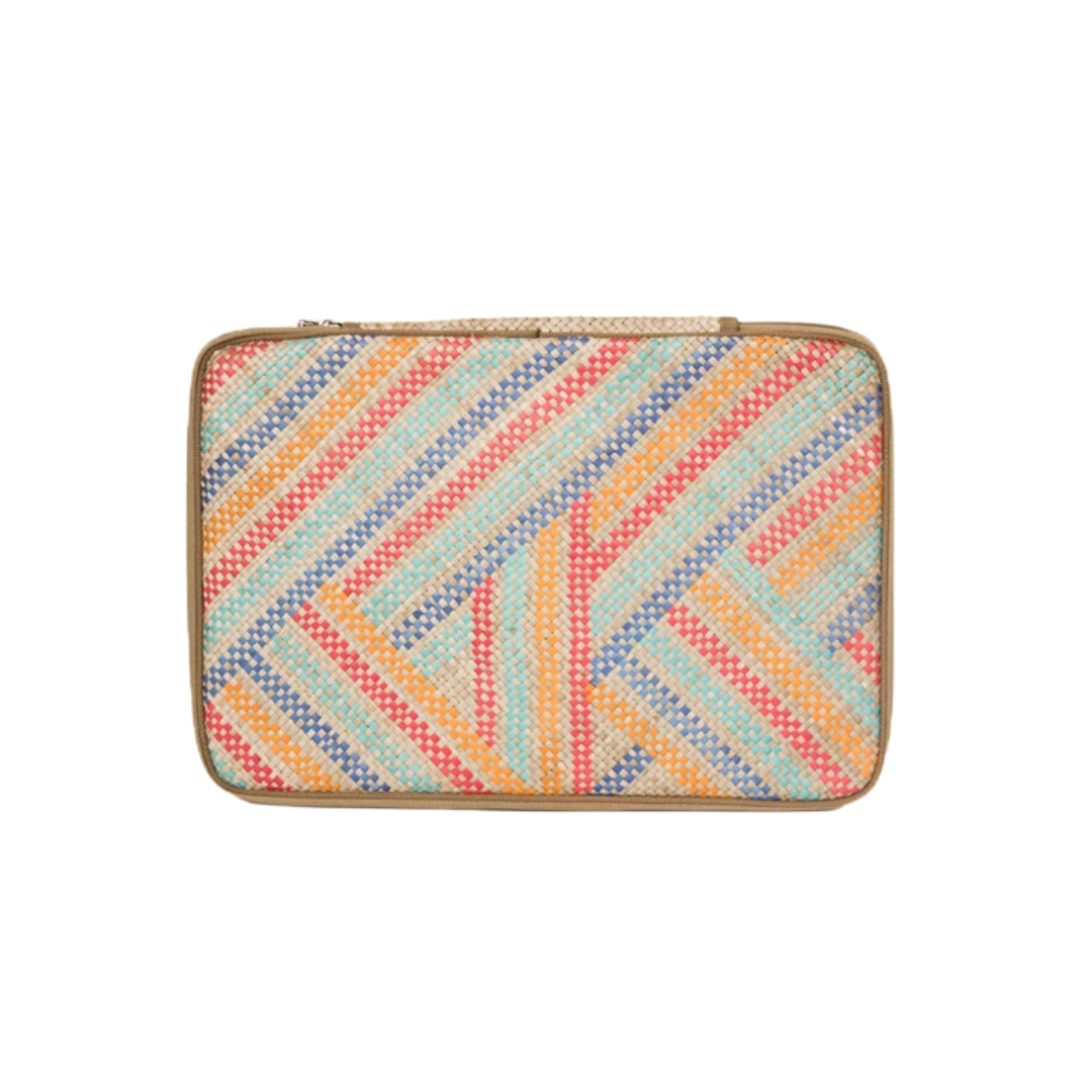 Woven Abre Tikog Grass Laptop Sleeve in Layunin