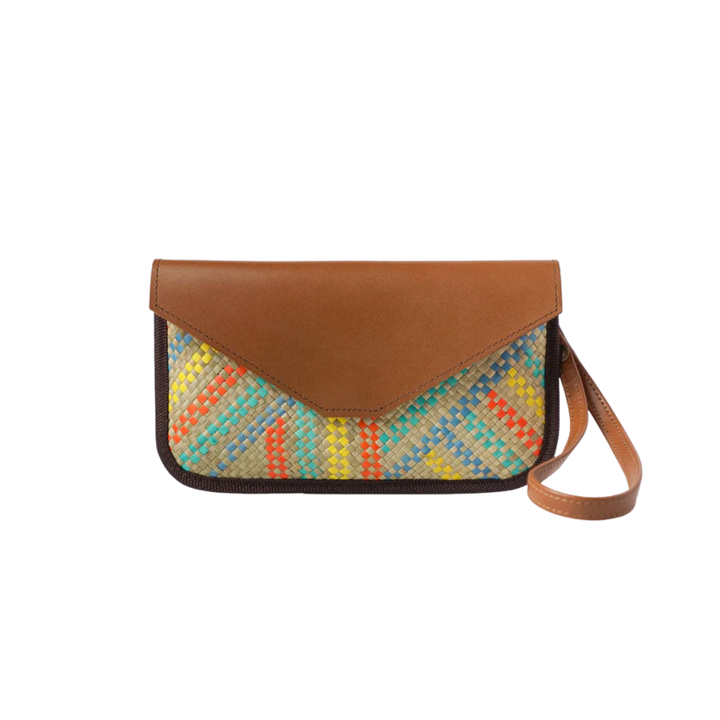 Woven Liham Tikog Grass and Leather Envelope Sleeve - Layunin