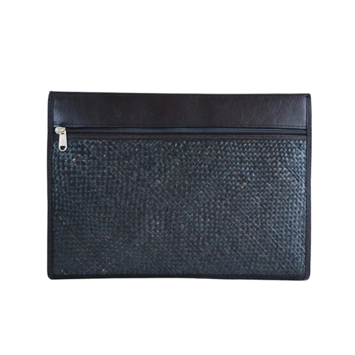 Woven Liham Tikog Grass and Leather Laptop Sleeve