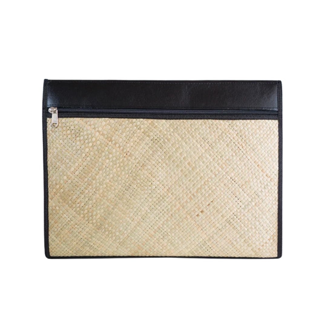 Woven Liham Tikog Grass and Leather Laptop Sleeve