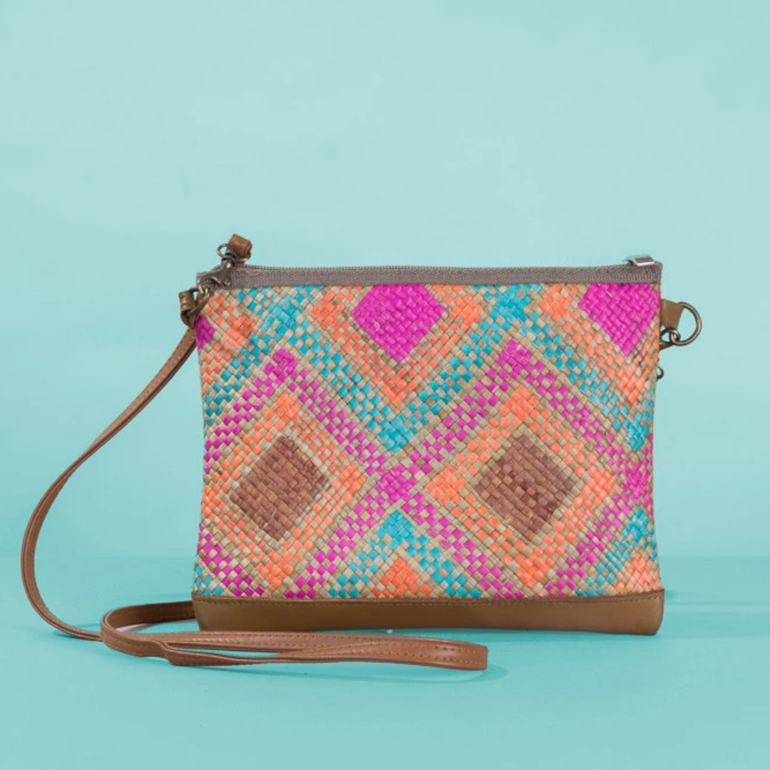 Woven Maya Tikog Grass Sling Bag