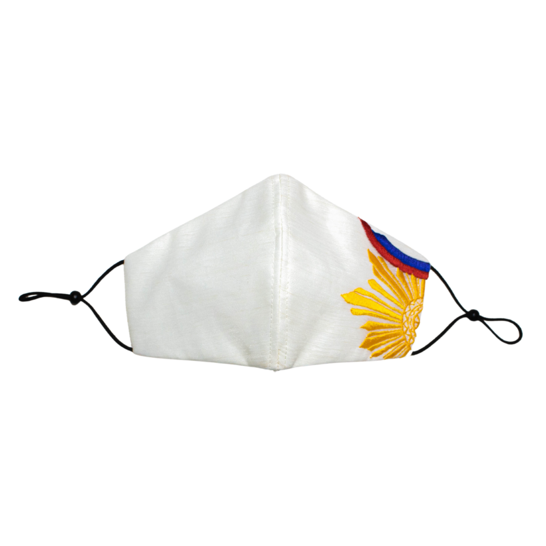 House of Habi PH Philippine Design Piña Laguna Embroidered Mask with Filter Pocket