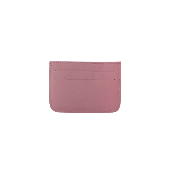 Woven Bulsa Card Holder in Mauve Leather