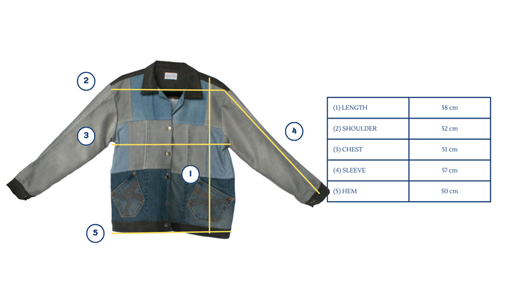 Maong Lona Painted Trucker Denim Jacket