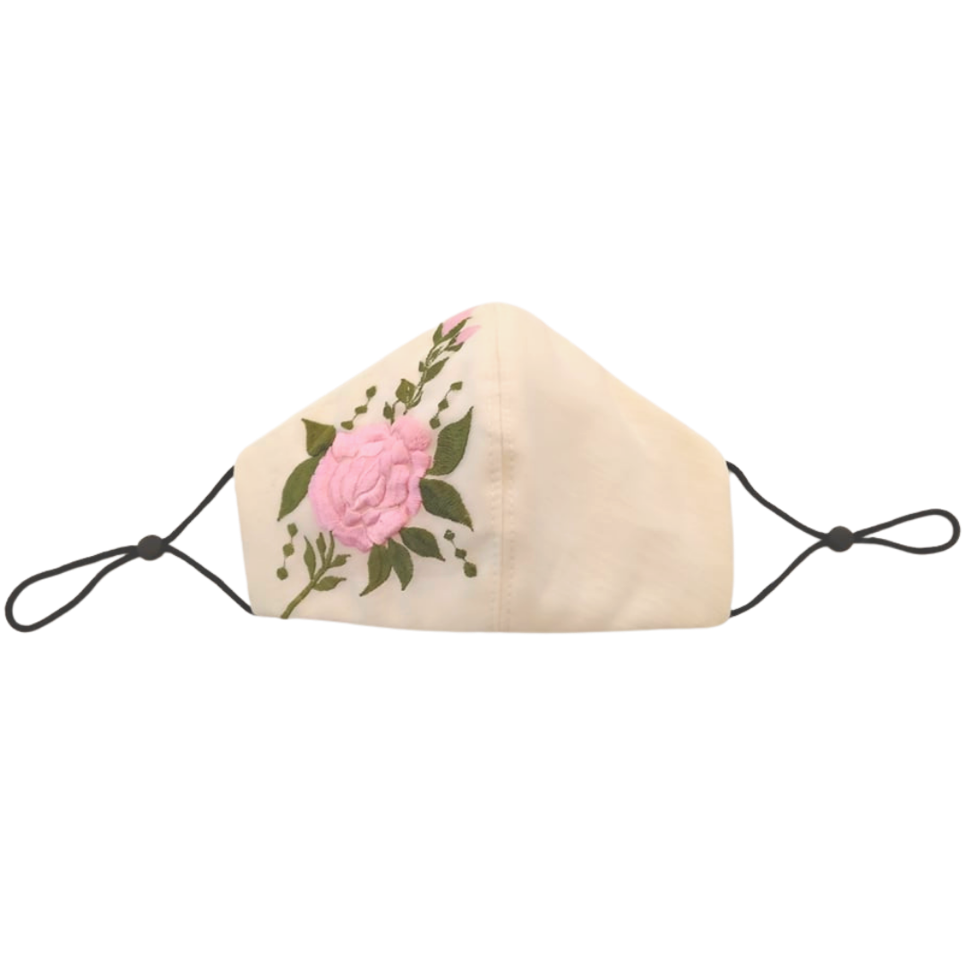 House of Habi PH Rosas Piña Laguna Embroidered Mask with Filter Pocket