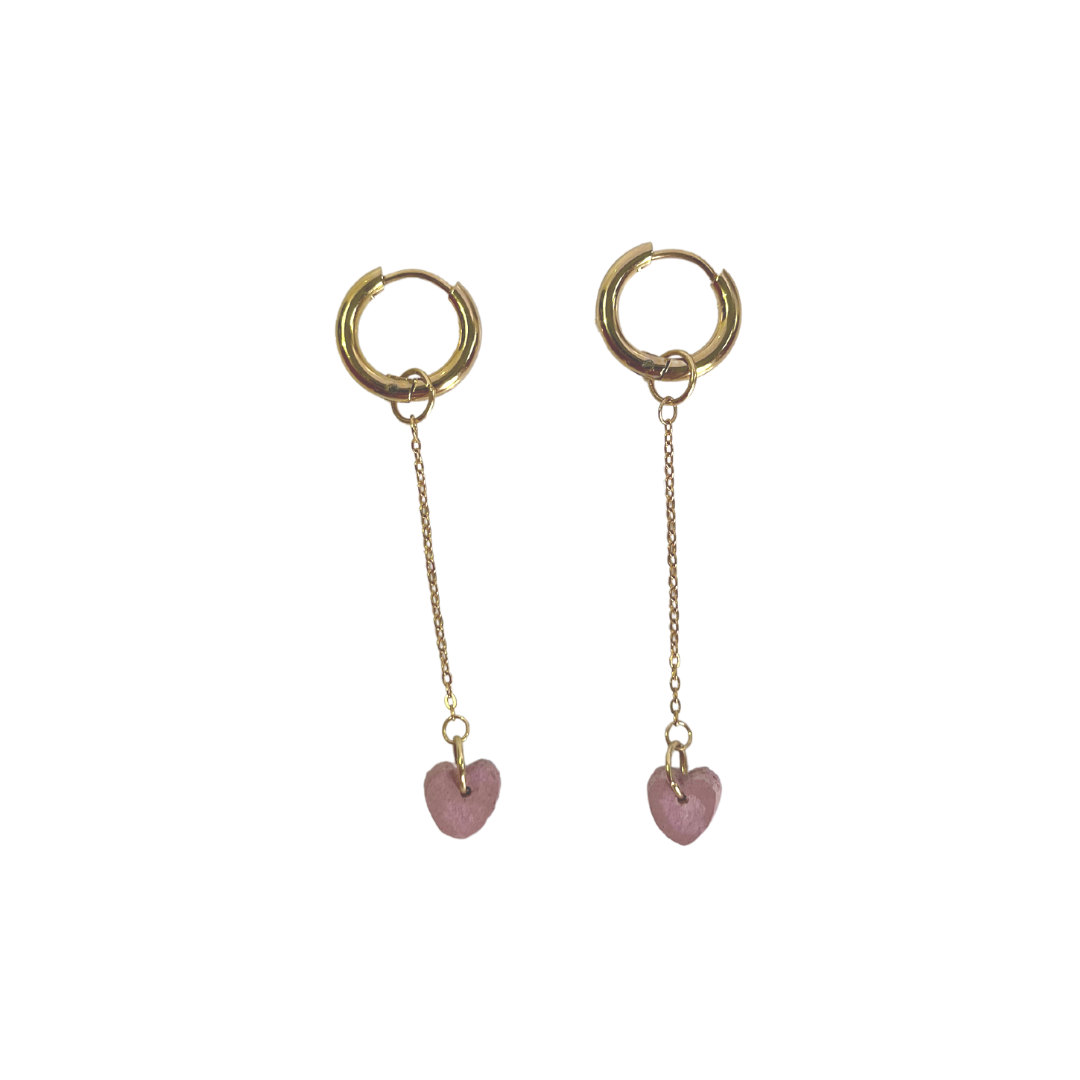 Hirayas Cupid's Drop Hearts Earrings
