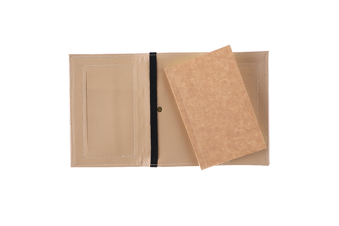 Artisan II Vegan Leather Dual-Cover Notebook Case in Butterscotch & Turquoise (Mini)-Fashion Accessories-Jacinto & Lirio-Roots Collective PH