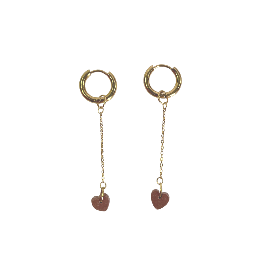 Hirayas Cupid's Drop Hearts Earrings
