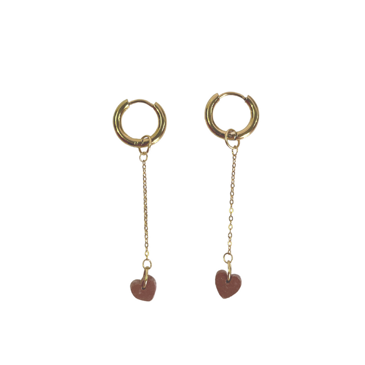 Hirayas Cupid's Drop Hearts Earrings