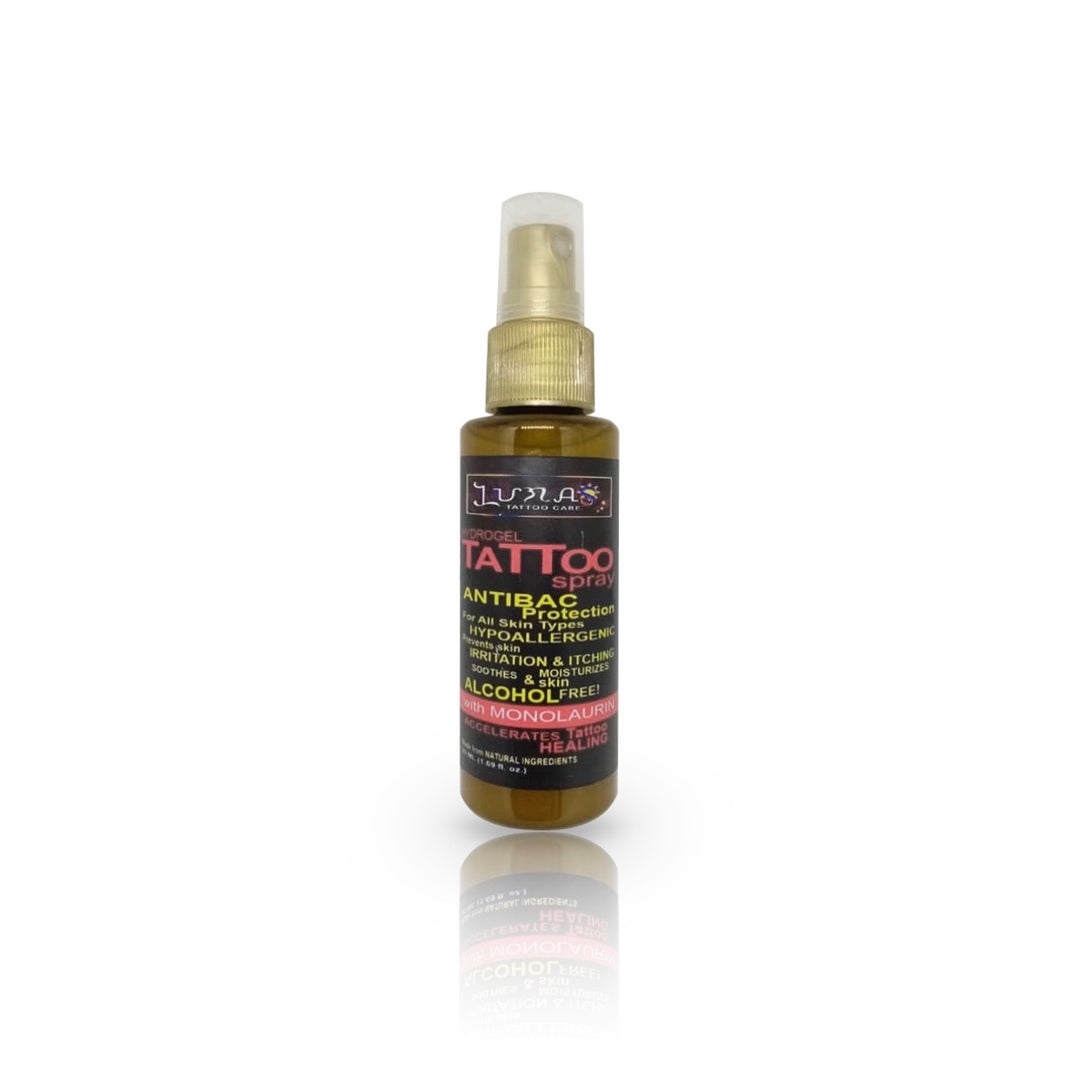 Lunas Hydrogel Tattoo Spray with Monolaurin (60mL) - Roots Collective PH