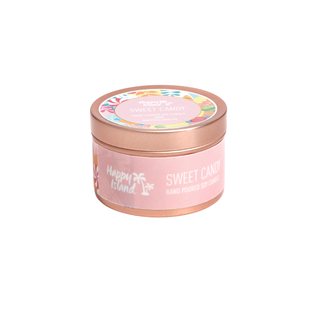 Happy Island Hand-Poured Soy Candle in Sweet Candy
