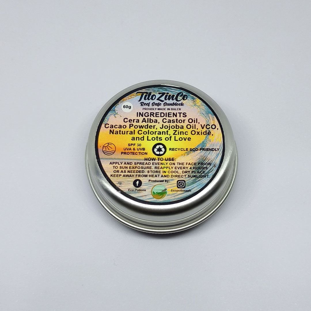 Tito Zinco All-Natural Reef-Safe Open Water Sunblock