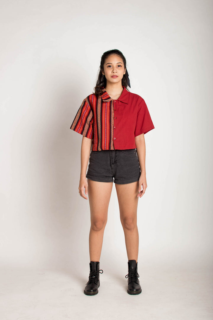 Hanap Habi Dominga Cropped Camp Shirt