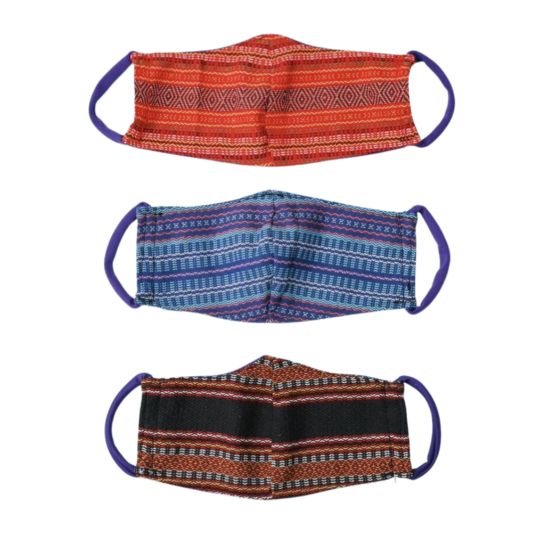 Reusable Face Mask with Filter Pocket - Inabel Weave - Roots Collective PH