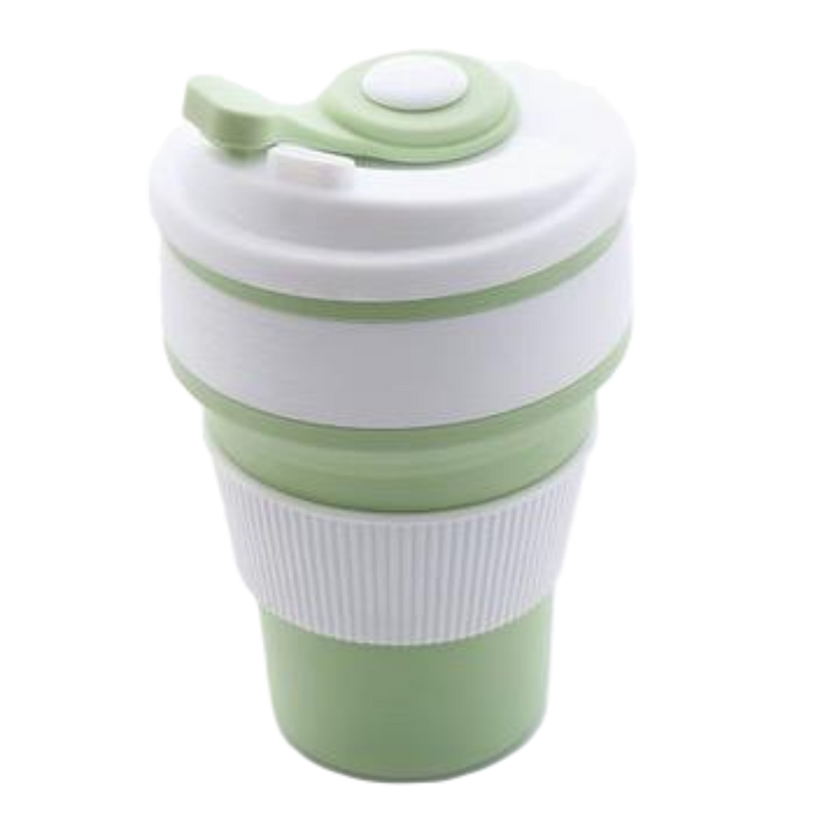 Collapsible Silicon Cup (Green) - Roots Collective PH