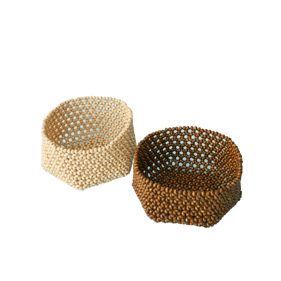 HABI Footwear and Lifestyle Sinta Beaded Accessory Tray