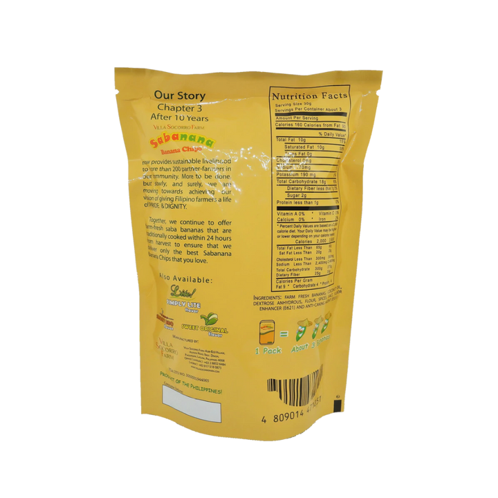 Villa Socorro Farm Sabanana Banana Chips