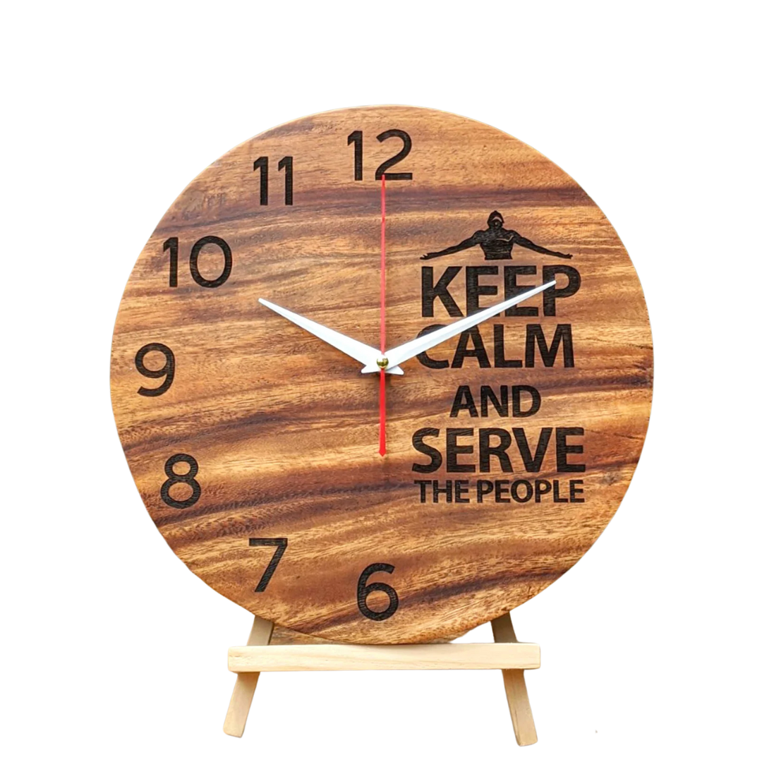 Kyu Philippines Wooden Wall Clock 8 Inches