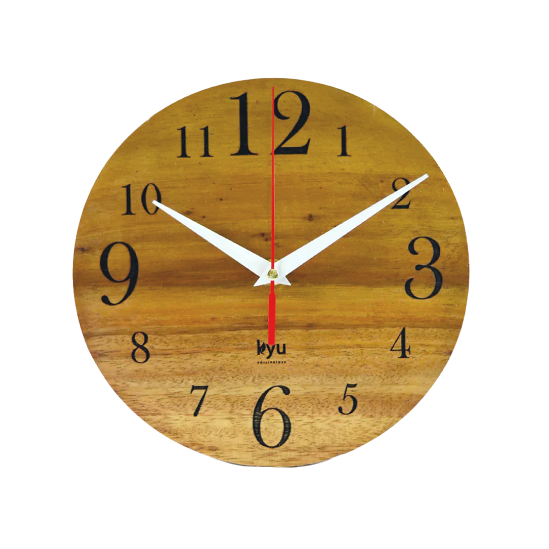 Kyu Philippines Wooden Wall Clock 8 Inches