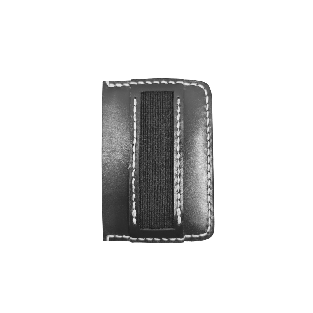 Obrano Short Leather and Heritage Weaves Minimalist Wallet