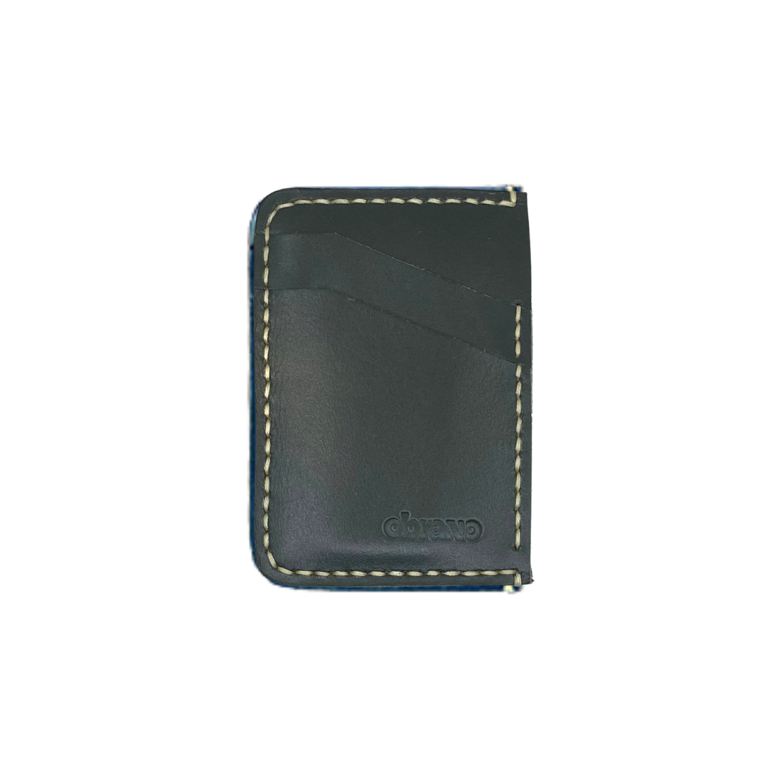 Obrano Short Leather and Heritage Weaves Minimalist Wallet