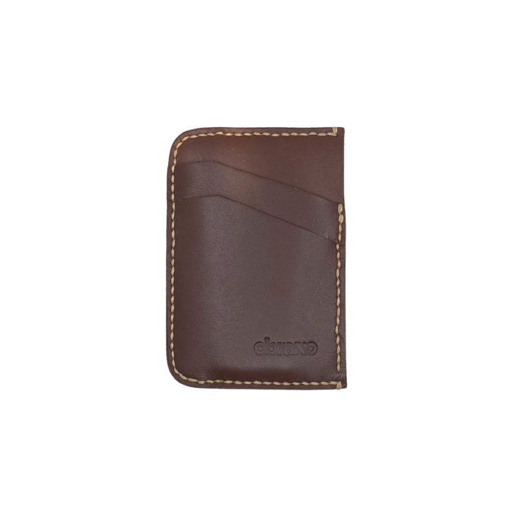 Obrano Short Leather and Heritage Weaves Minimalist Wallet